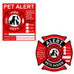 PawSafe Emergency Rescue Sticker – Alert for Pets Inside in Case of Danger