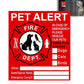 PawSafe Emergency Rescue Sticker – Alert for Pets Inside in Case of Danger