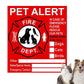 PawSafe Emergency Rescue Sticker – Alert for Pets Inside in Case of Danger
