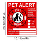 PawSafe Emergency Rescue Sticker – Alert for Pets Inside in Case of Danger